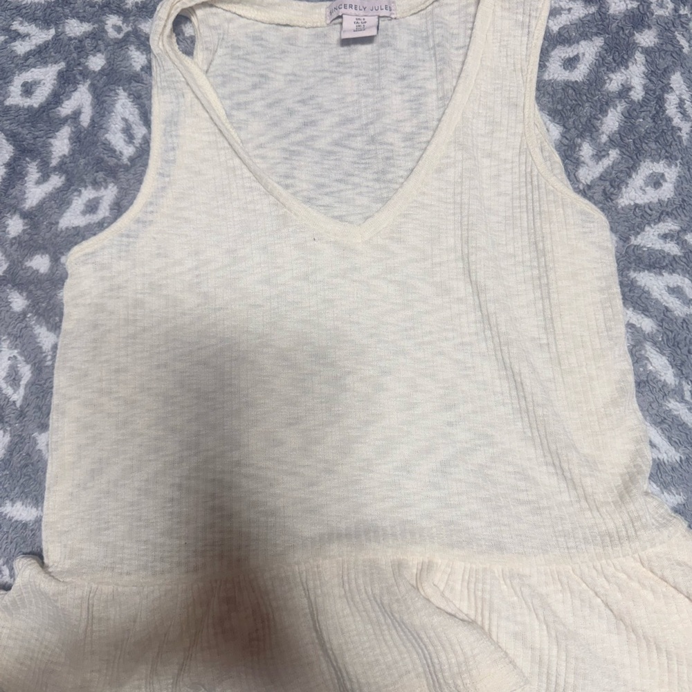 Sincerely Jules Cream Textured Chemise